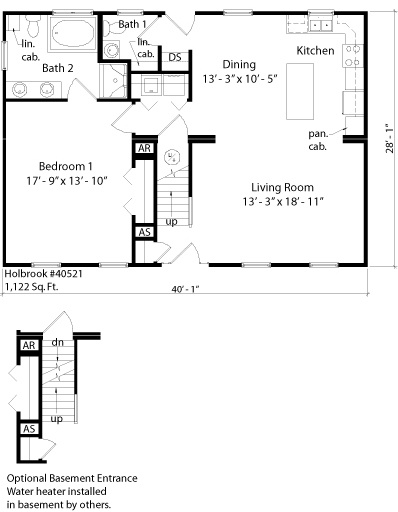 Holbrook cape floor plan - first floor