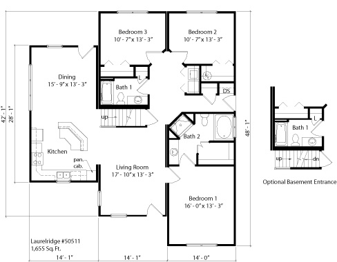 Laurelridge cape floorplan - first floor