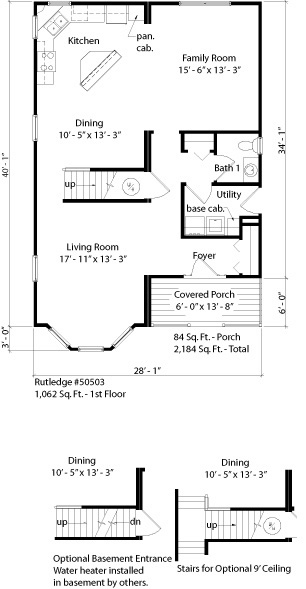 Rutledge floorplan - first floor