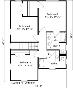 Rutledge floorplan - second floor